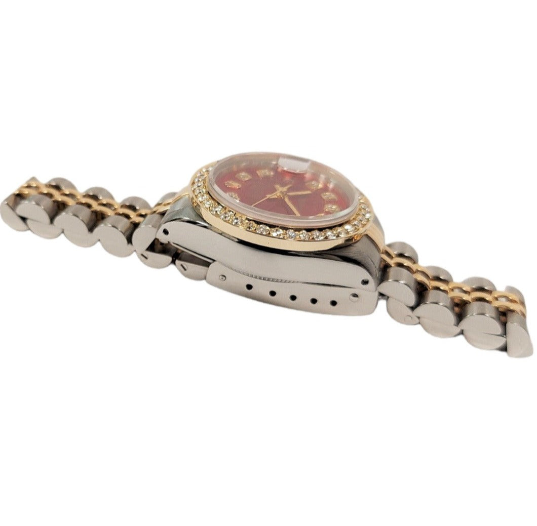 Rolex Ladies 26mm Datejust 6917 Red Diamond Jubilee