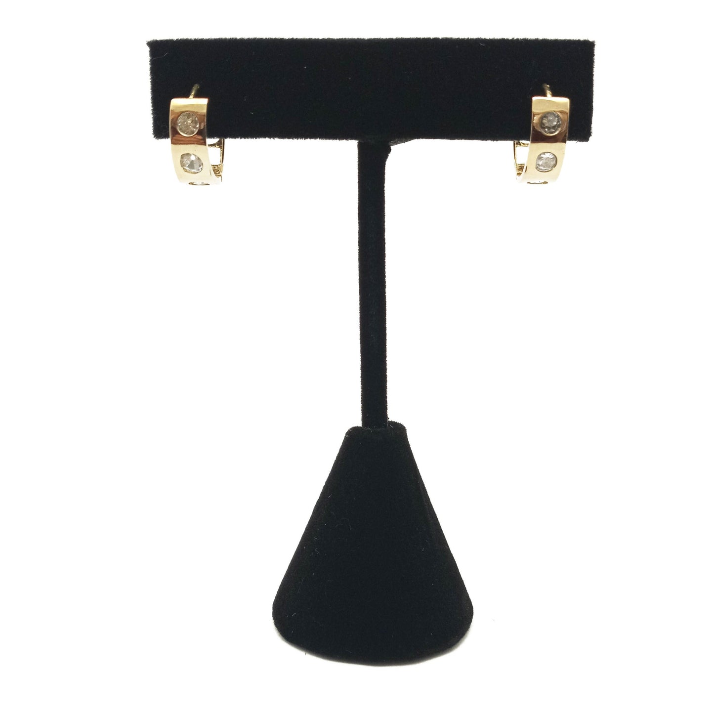 14K Yellow Gold ZC Hoop Earrings