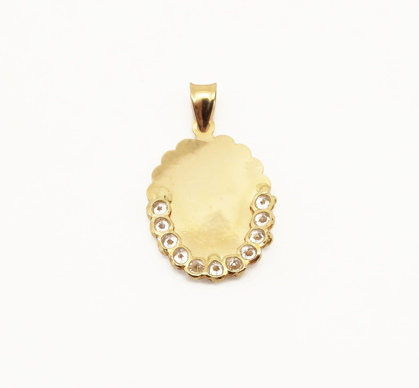 14K Yellow Gold Tri-Tone ZC Virgen Pendant