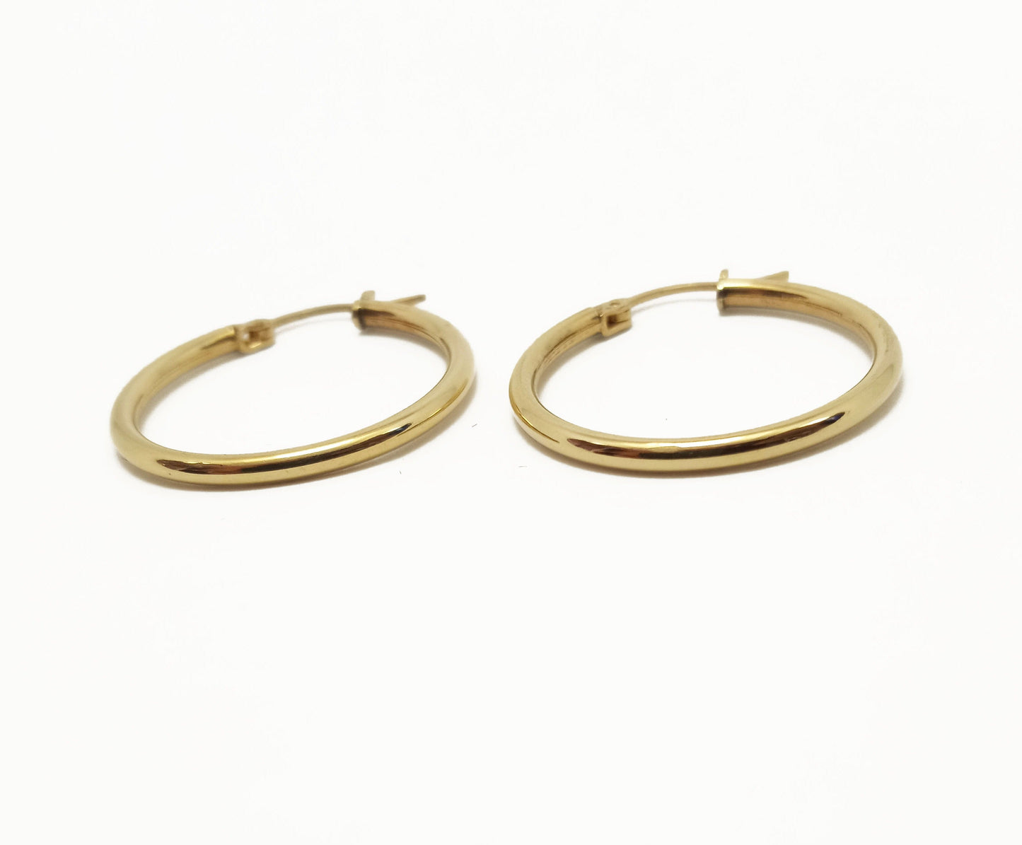 14K Yellow Gold Hoop Earrings