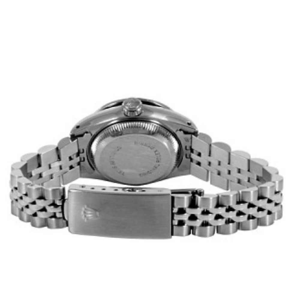 Rolex ladies datejust 69174 (s-s) black roman dial jubilee - Luxury Diaz