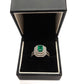 14K Ladies White gold Emerald & Diamond Ring