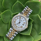 Rolex 36mm Datejust 16233 2.10CT Diamond White Roman jubilee