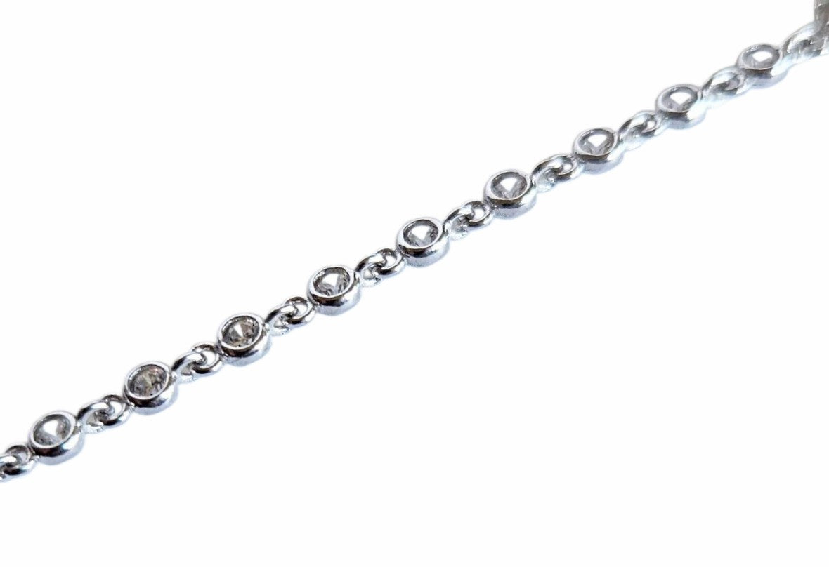 Ladies .925 Silver Ruby ZC Bracelet
