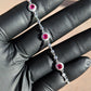 Ladies .925 Silver Ruby ZC Bracelet