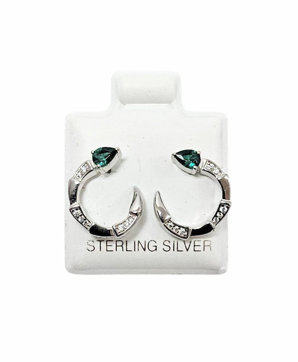 925 Silver Ladies ZC escorpion Stud earrings
