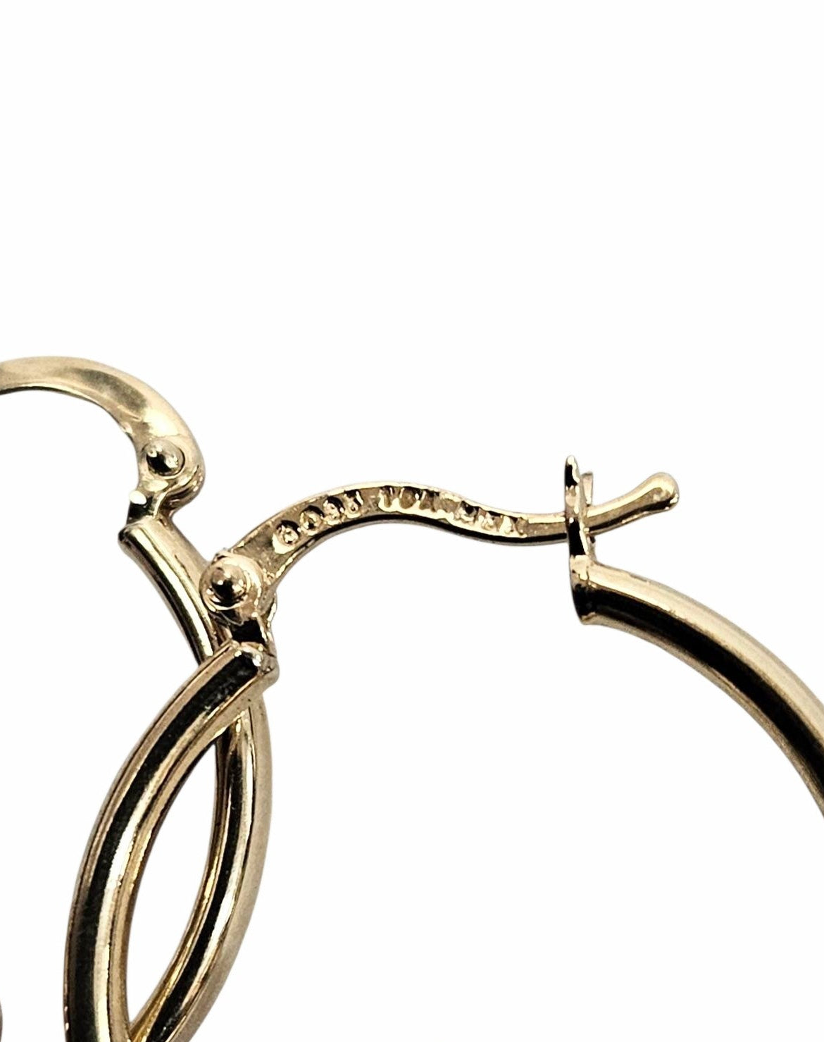 10K Ladies Yellow Gold Dolphin Hoop Earrings
