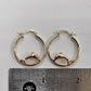 10K Ladies Yellow Gold Dolphin Hoop Earrings