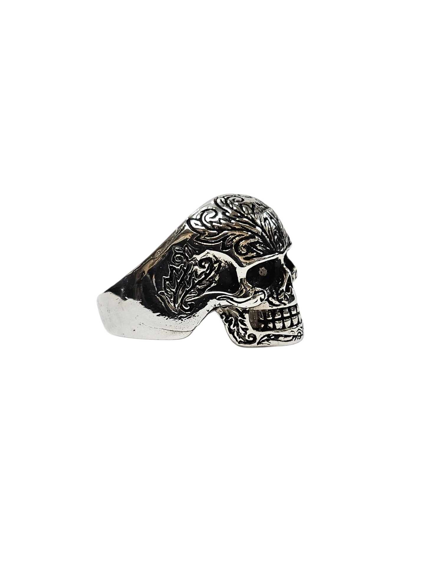 925 silver Mens punk skull Ring