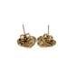 Ladies 14k Yellow Gold Nugget Heart stud Earrings