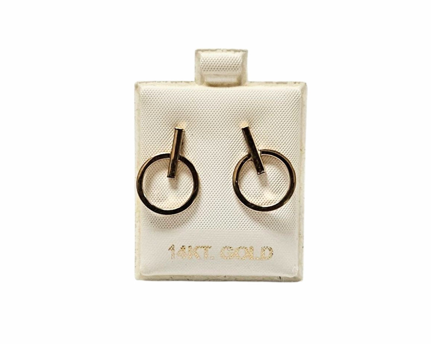 Ladies 14k Yellow Gold Drop stud Earrings