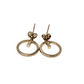 Ladies 14k Yellow Gold Drop stud Earrings