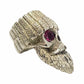 925 Silver Mens Punk skull Pendant