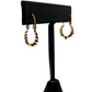 Ladies 14k yellow gold heart hoop earrings