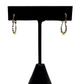 Ladies 14k yellow gold heart hoop earrings