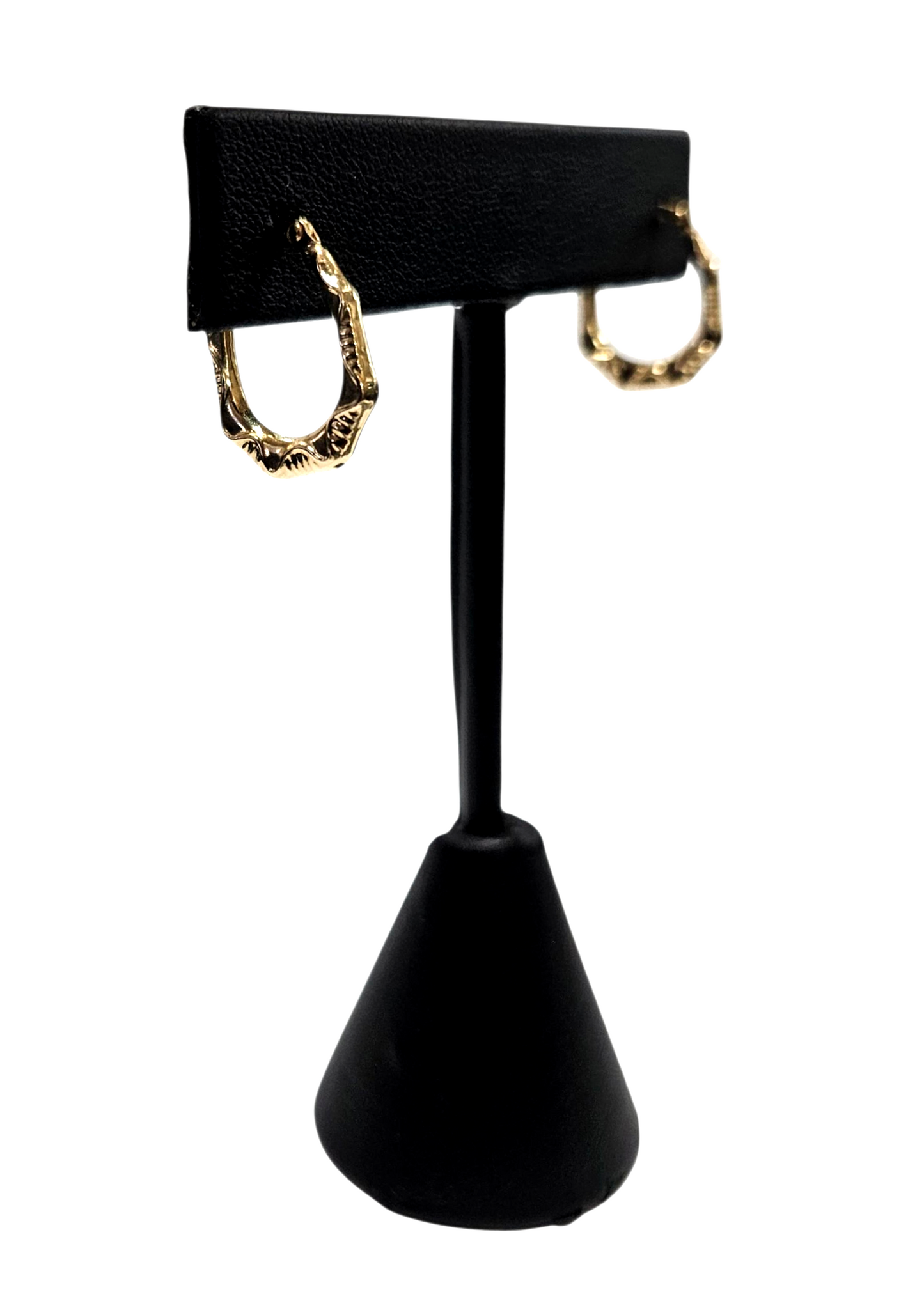 Ladies 14k yellow gold hoop earrings