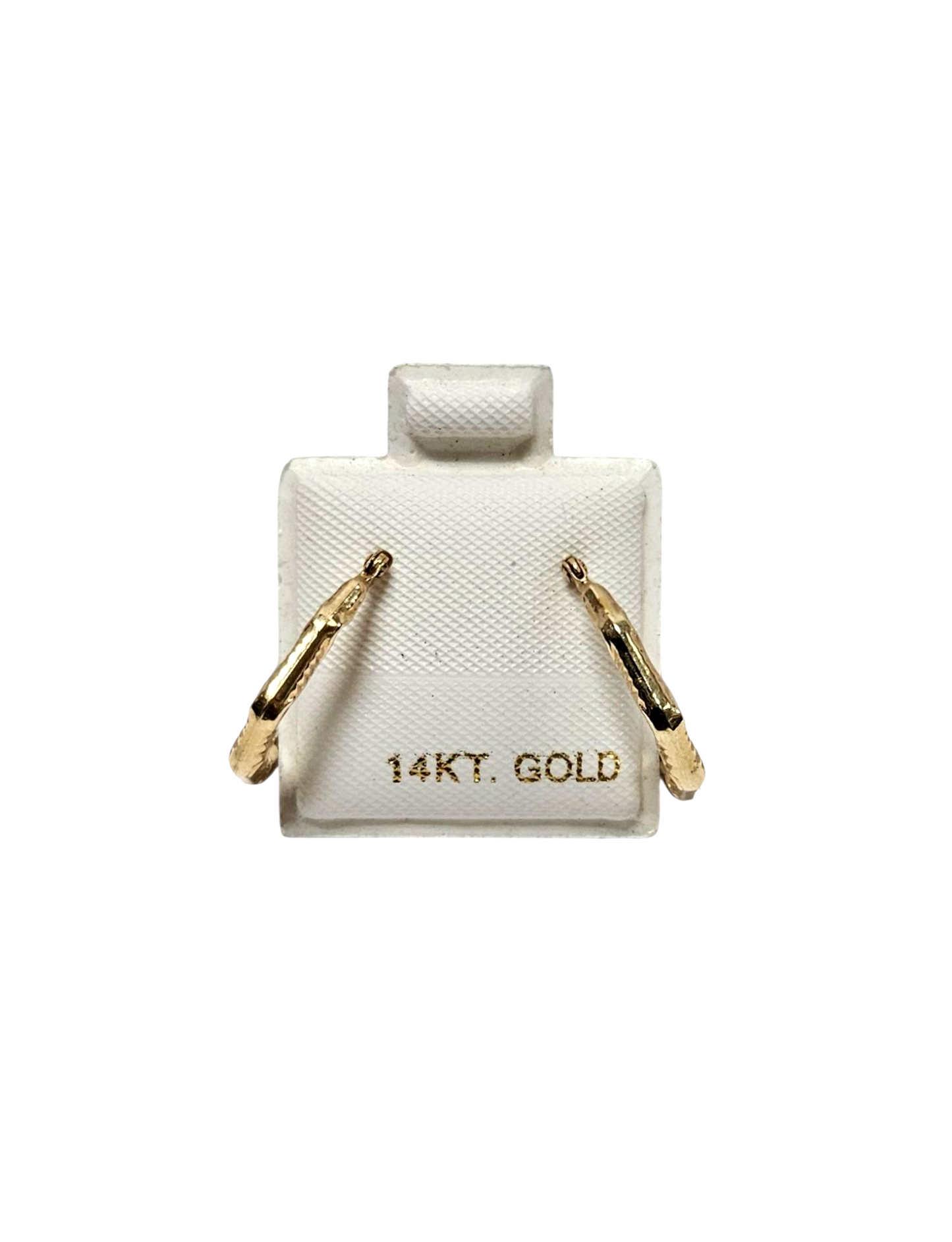 Ladies 14k yellow gold hoop earrings