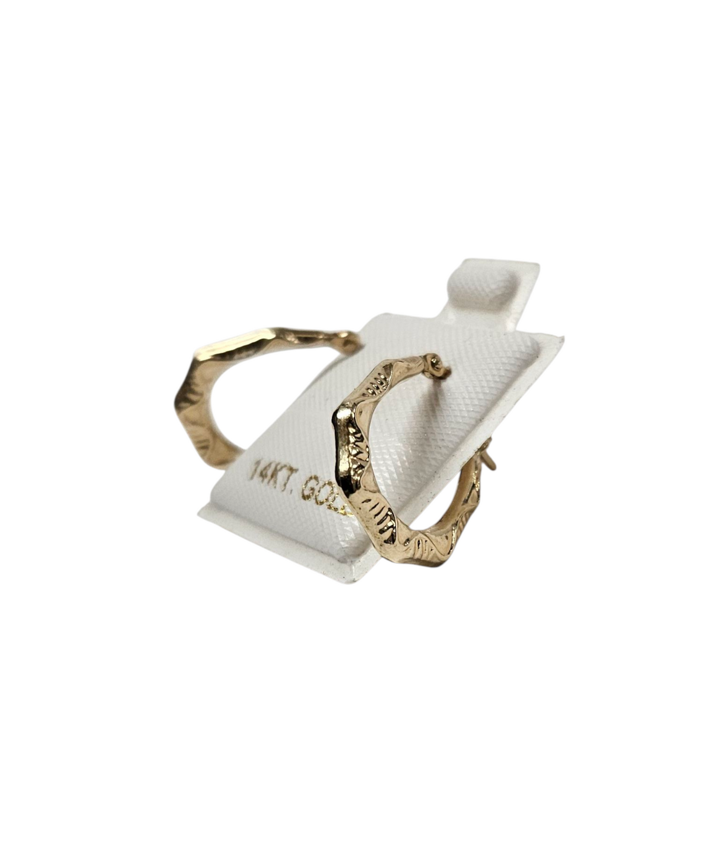 Ladies 14k yellow gold hoop earrings