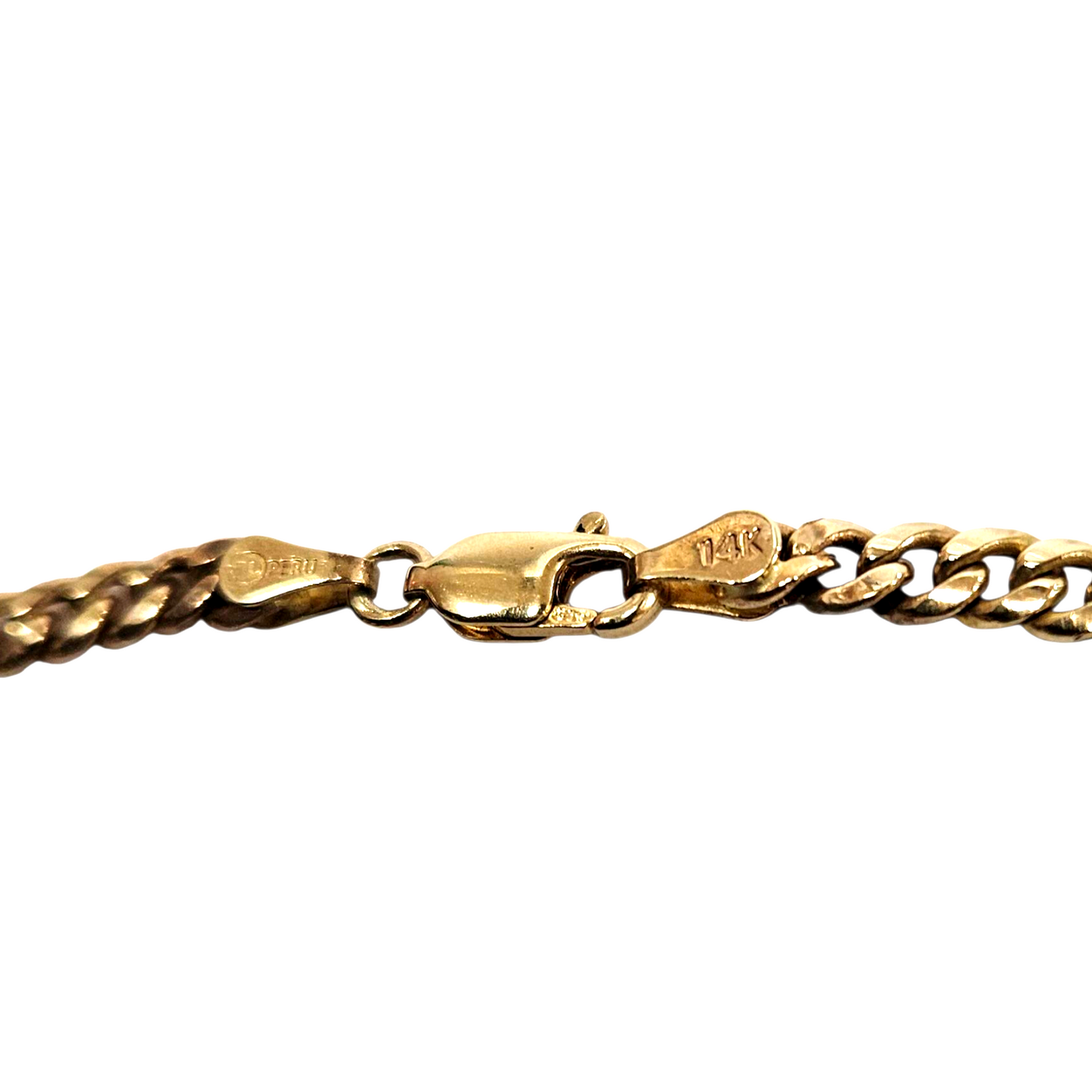 14k Unisex Yellow gold Cuban link bracelet
