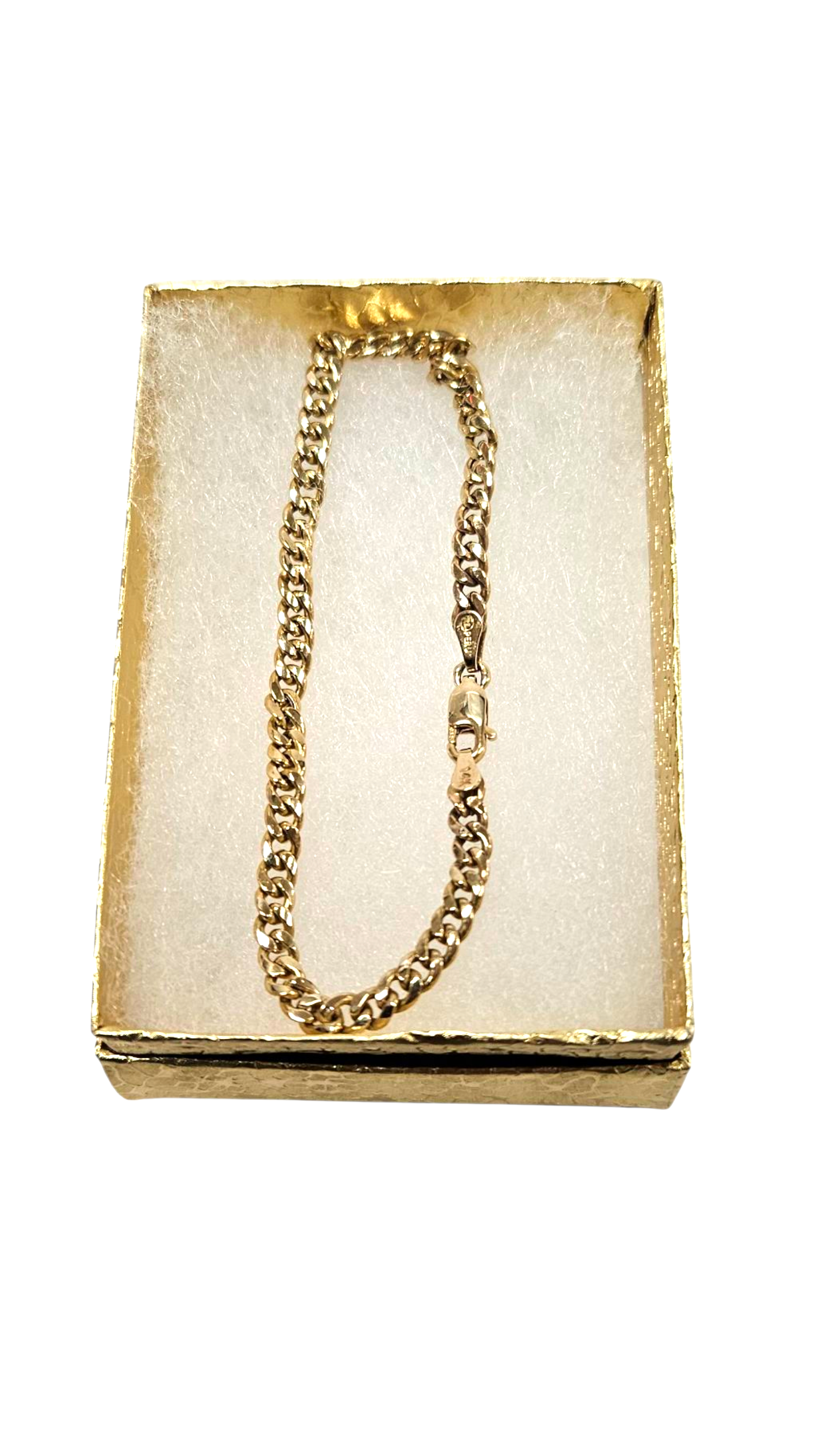 14k Unisex Yellow gold Cuban link bracelet