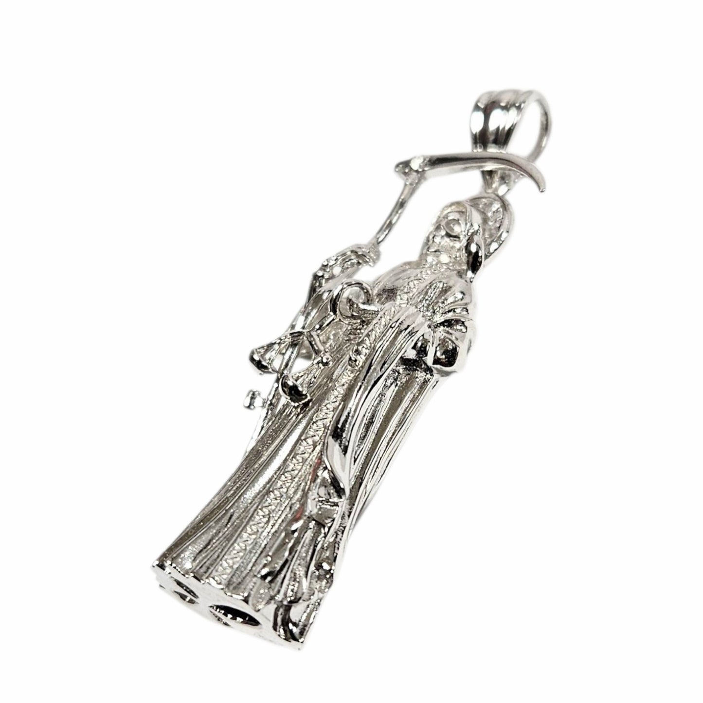 925 Unisex Silver Santa Muerte Pendant