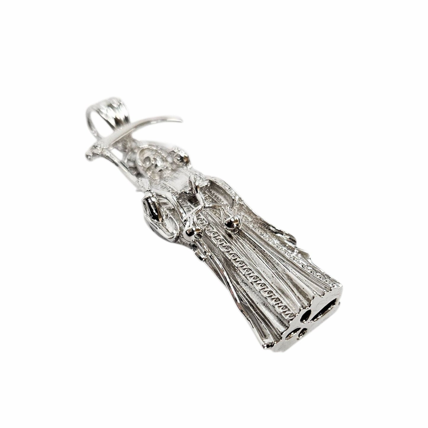 925 Unisex Silver Santa Muerte Pendant