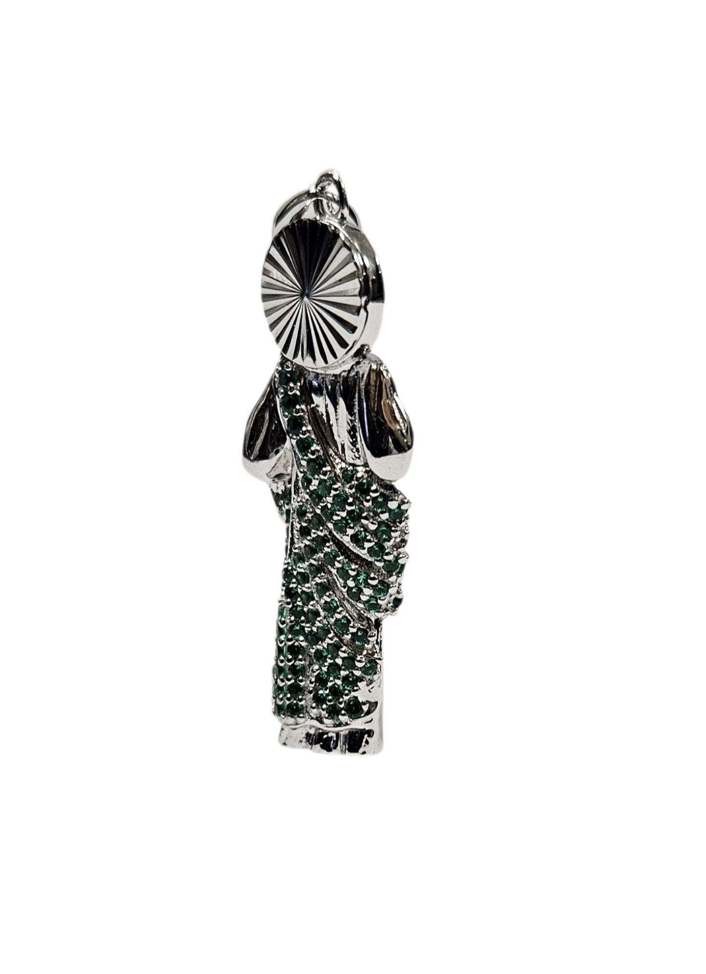 925 Silver Unisex Emerald ZC Saint Jude Pendant