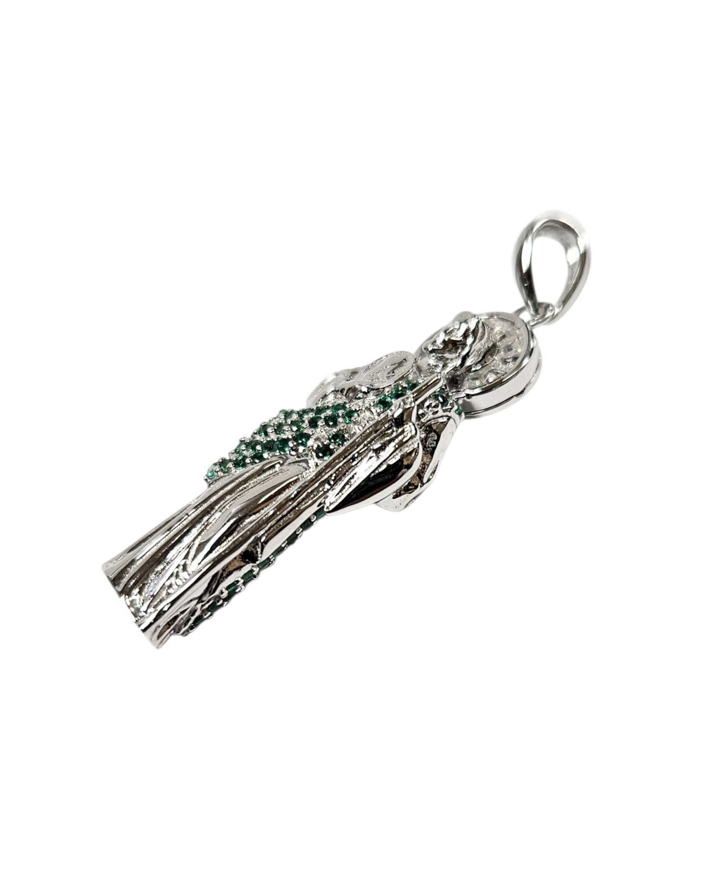925 Silver Unisex Emerald ZC Saint Jude Pendant