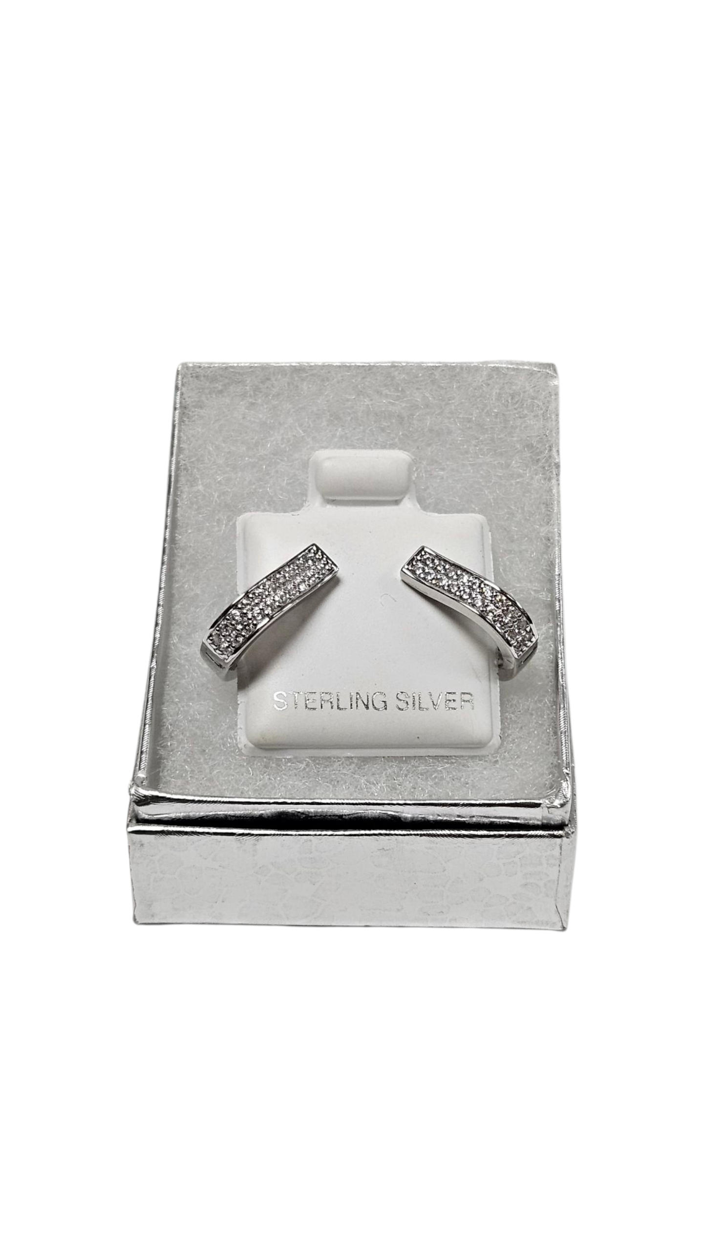 Ladies 925 ZC Silver hoop Earrings