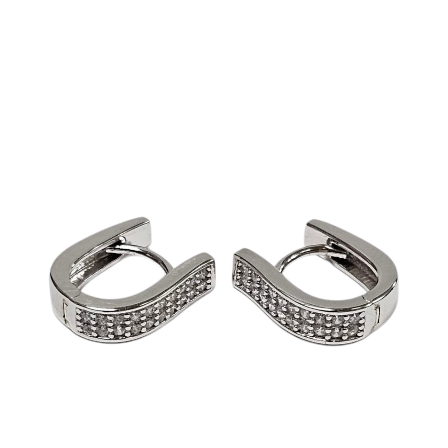 Ladies 925 ZC Silver hoop Earrings