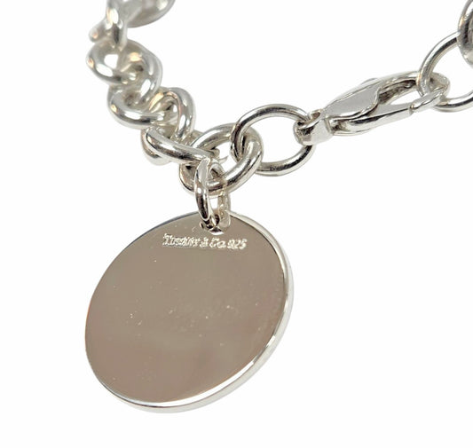 Tiffany &Co 925 Ladies Silver Round charm bracelet
