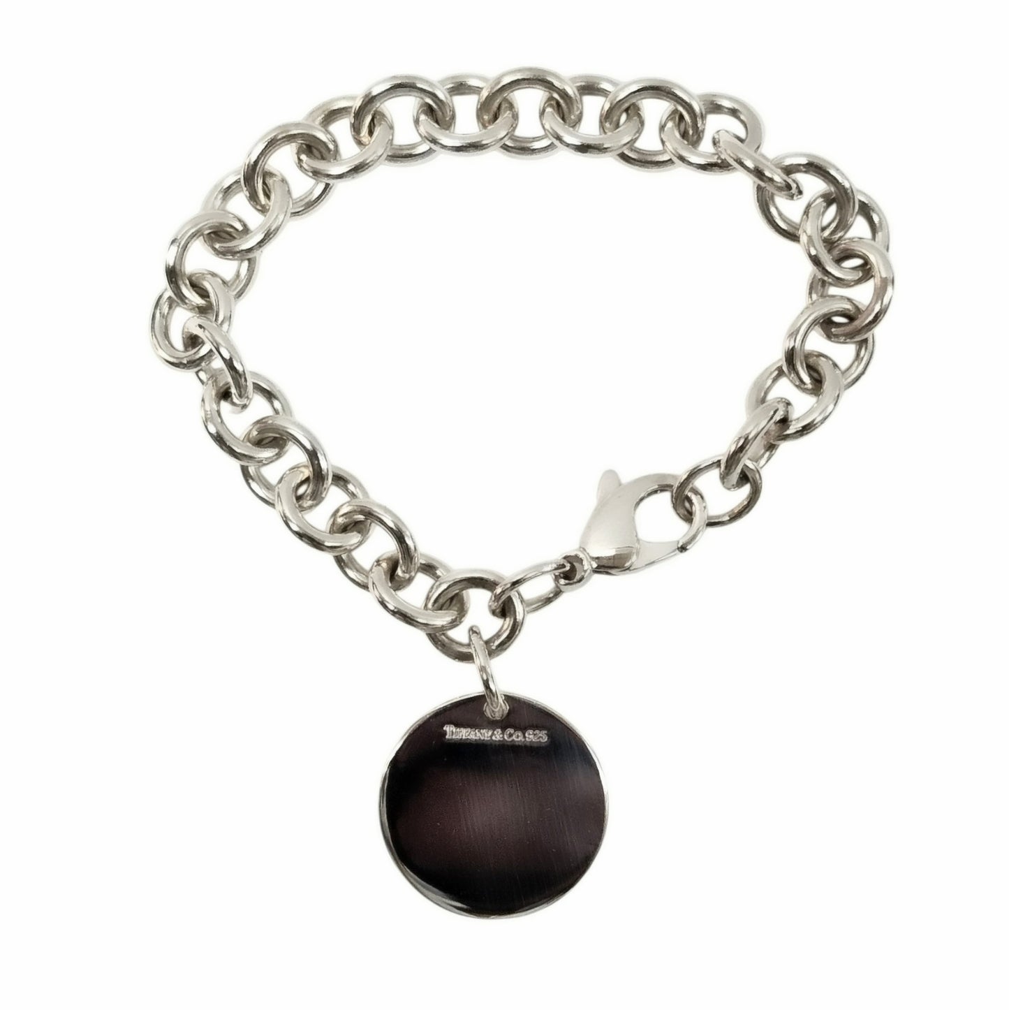 Tiffany &Co 925 Ladies Silver Round charm bracelet
