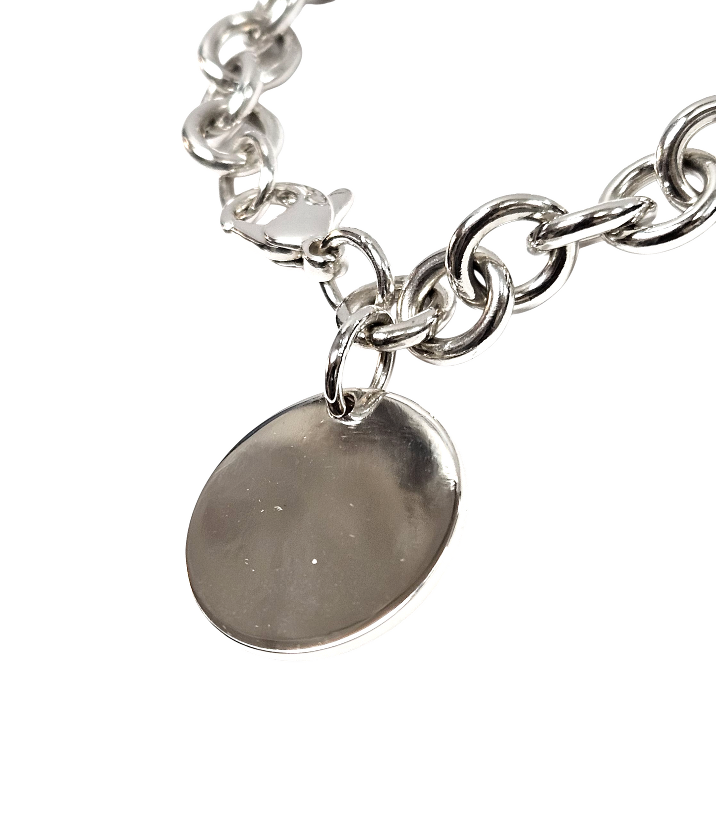 Tiffany &Co 925 Ladies Silver Round charm bracelet