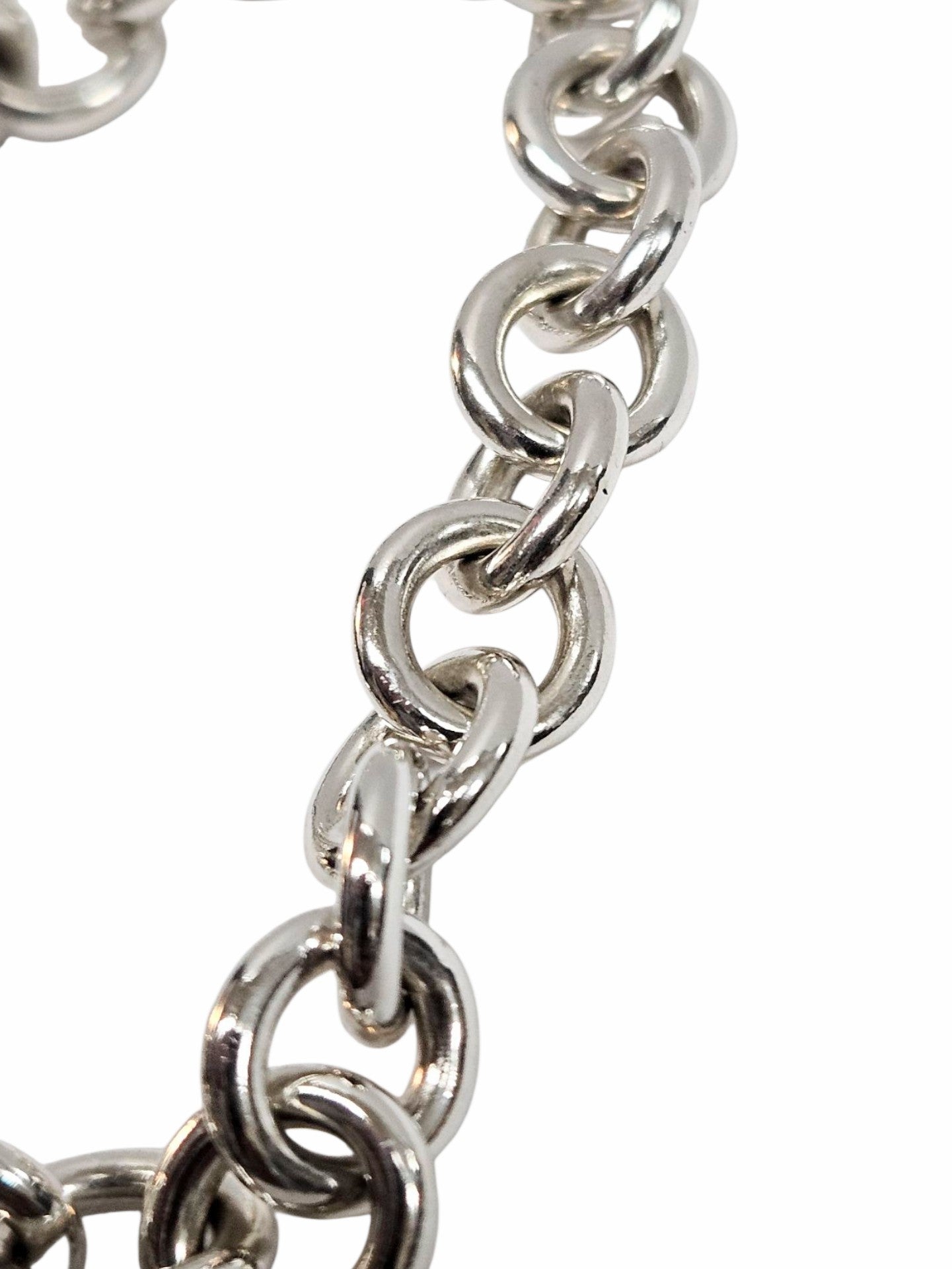 Tiffany &Co 925 Ladies Silver Round charm bracelet