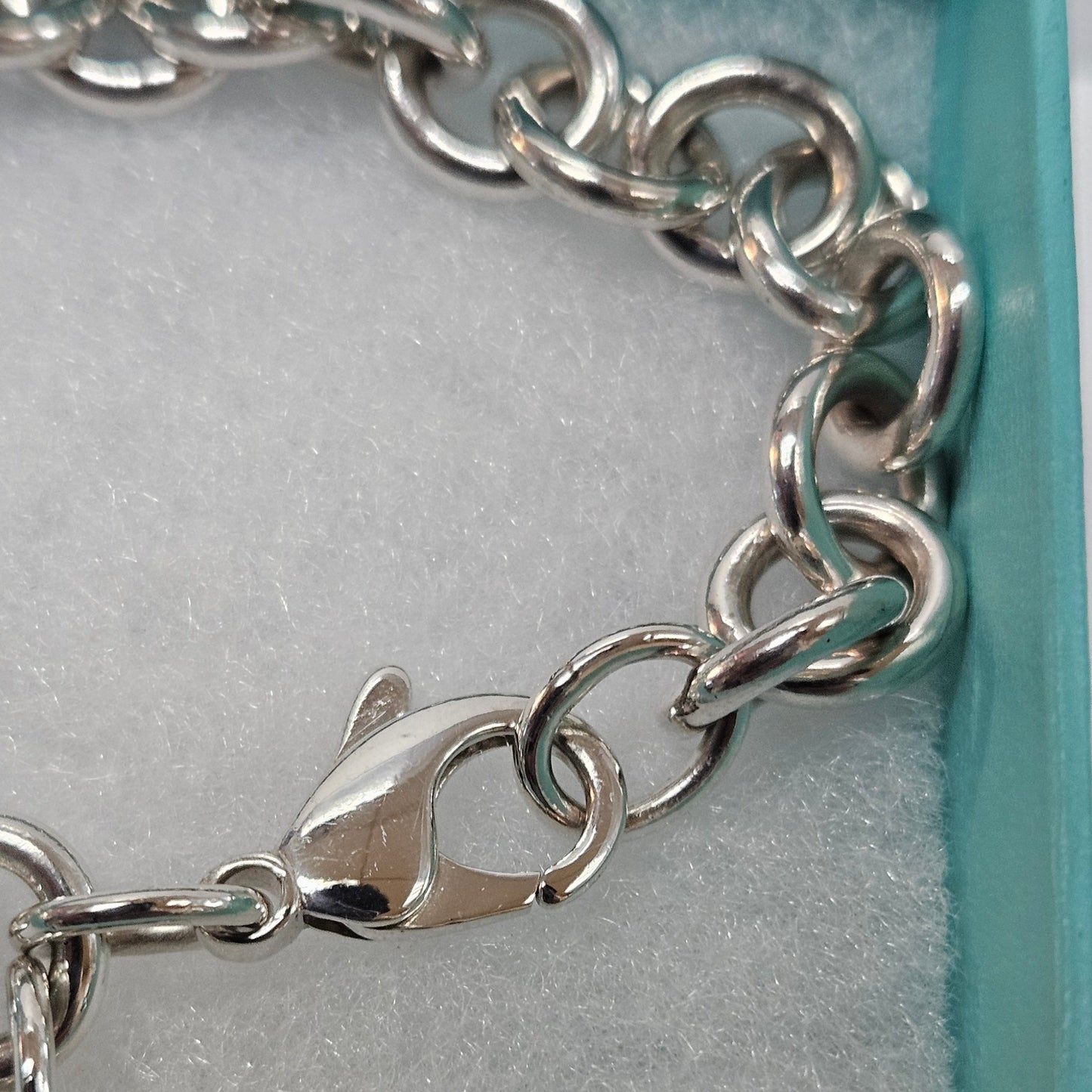 Tiffany &Co 925 Ladies Silver Round charm bracelet