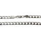 Mens 925 Silver square curb Link bracelet