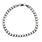 Mens 925 Silver square curb Link bracelet