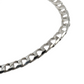 Mens 925 Silver square curb Link bracelet