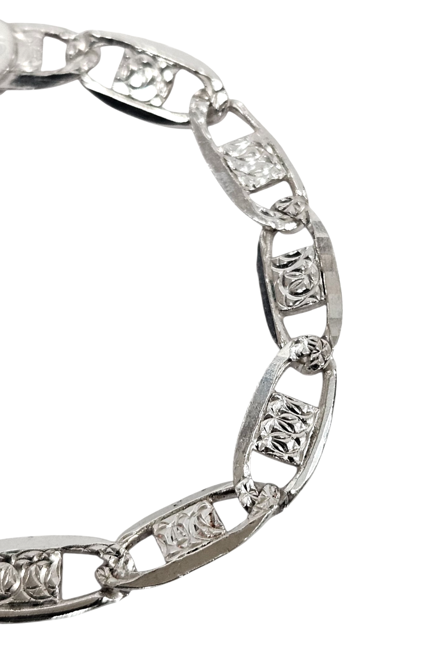 Mens 925 Silver mariner Link bracelet