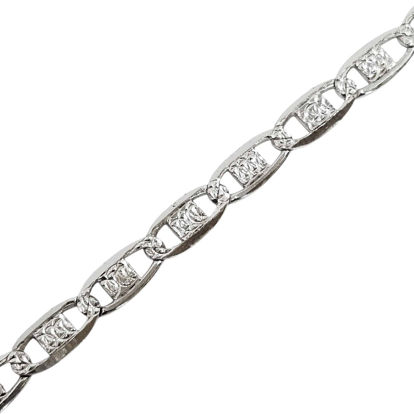 Mens 925 Silver mariner Link bracelet