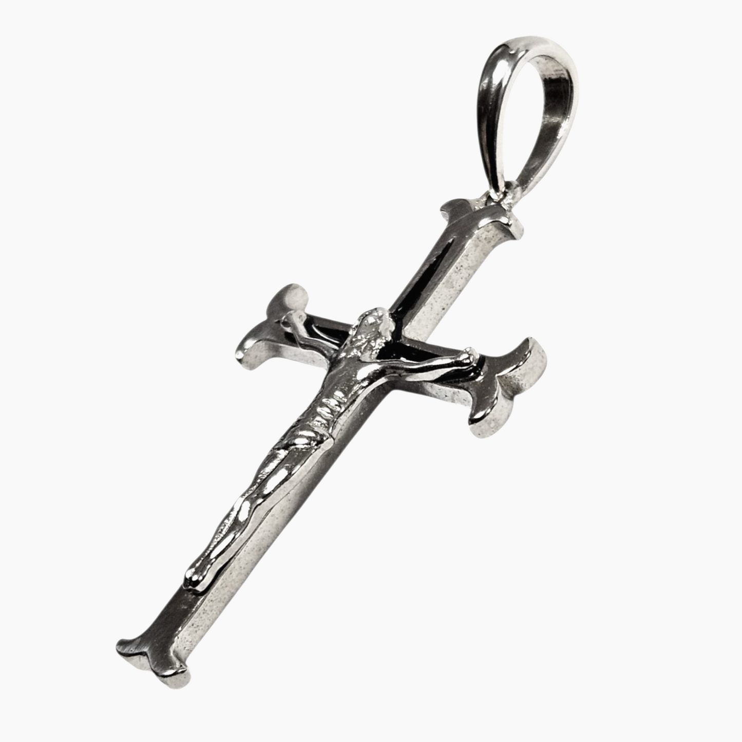 925 Silver unisex jesus cross pendant
