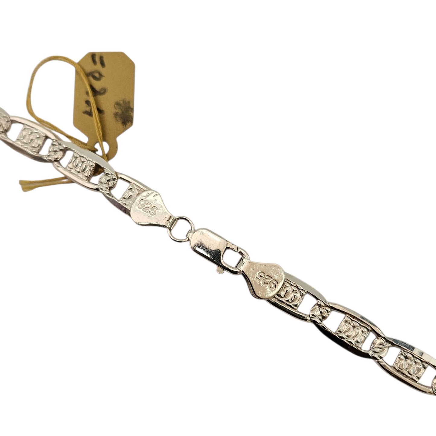 Mens 925 Silver Mariner Link Necklace