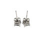 Unisex .925 Silver Princess Zirconia stud earrings