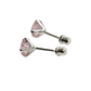 Unisex.925 Silver Pink ZC stud earrings