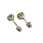 Unisex .925 Silver topaz ZC stud earrings