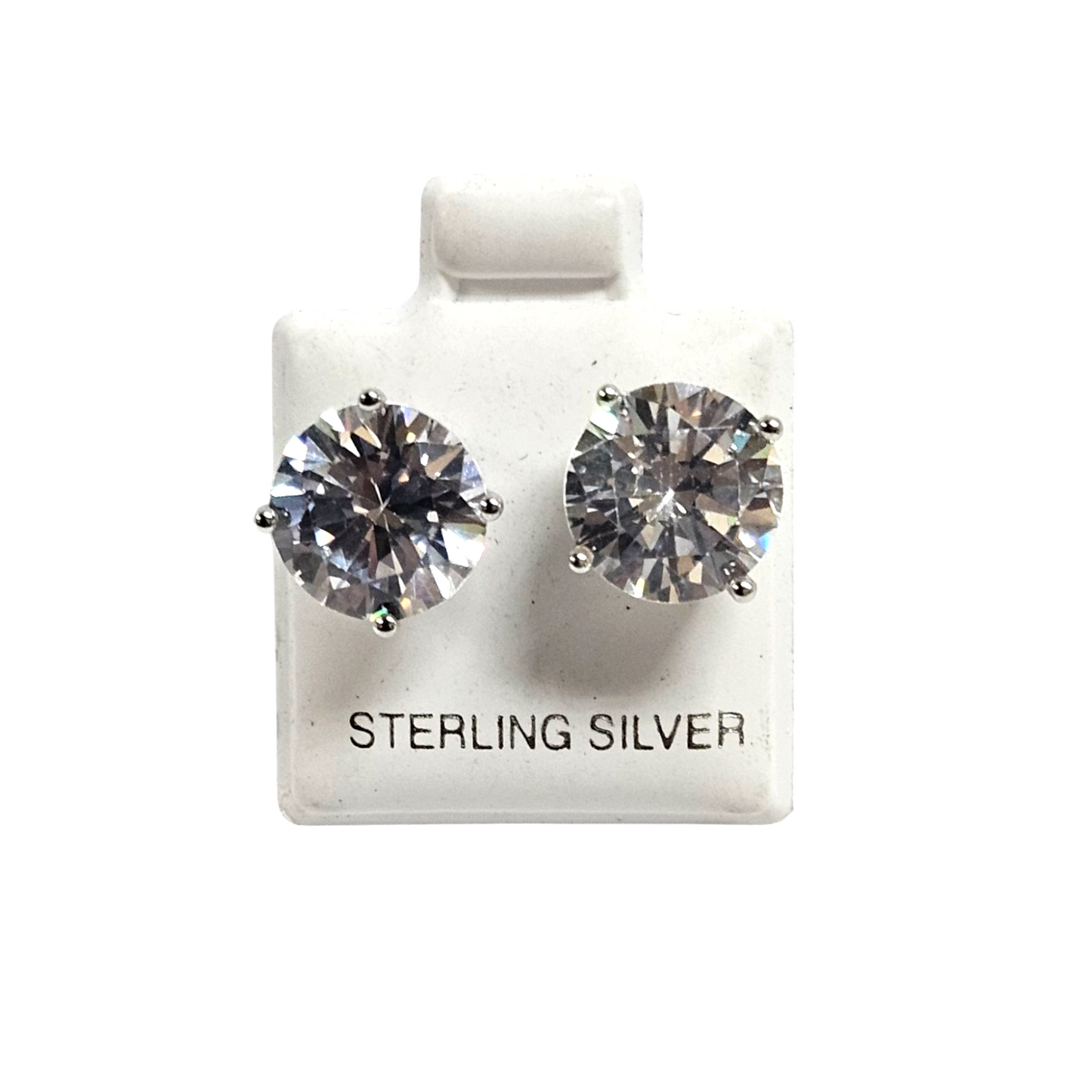 Unisex .925 Silver Zirconia stud earrings