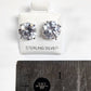 Unisex .925 Silver Zirconia stud earrings