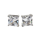 Unisex .925 Silver Princess Zirconia stud earrings