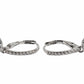 Ladies .925 Silver Drop Hoop  ZC Earrings
