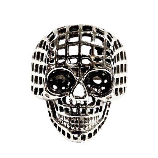 925 Silver Mens Punk skull Pendant